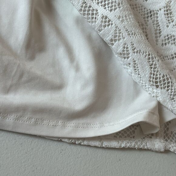 Lilly Pulitzer Nevie Dress White Swirling Leaf Off Shoulder Dress Resort - Picture 7 of 14